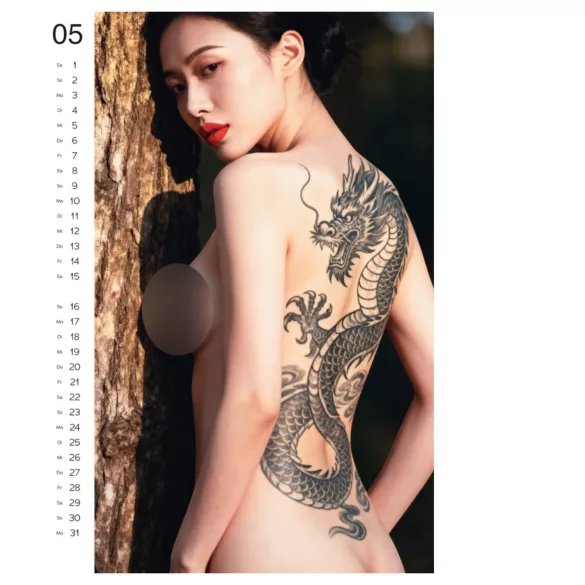 Tattoo Girls 2027 - eroottinen seinäkalenteri (1 kpl)