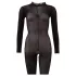 NO:XQSE - seksikäs catsuit - verkkokangas - musta