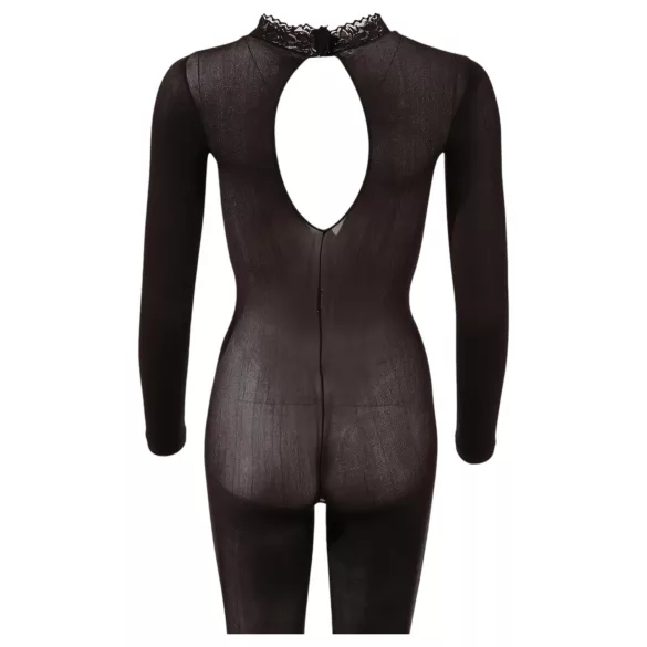 NO:XQSE - seksikäs catsuit - verkkokangas - musta - XL/XXL