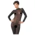 NO:XQSE - seksikäs catsuit - verkkokangas - musta - XL/XXL