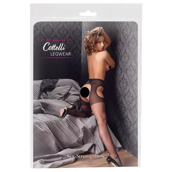 Cottelli - Seksisukat - musta - L/XL