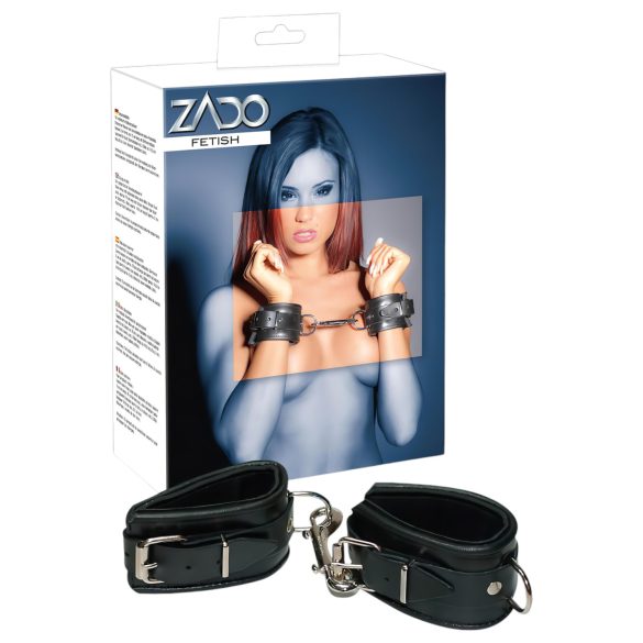 ZADO - nahkainen rannekäsiraudat (musta)