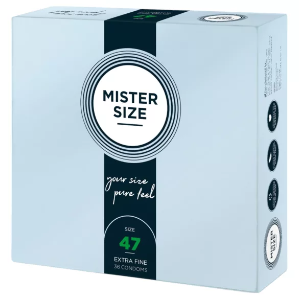 Mister Size - ohut kondomi - 47mm - 36 kpl