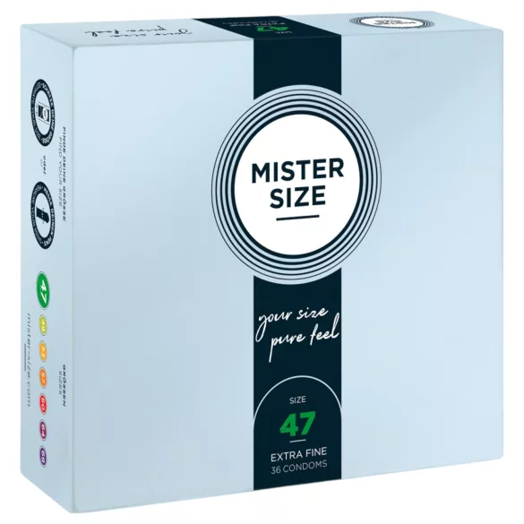 Mister Size - ohut kondomi - 47mm - 36 kpl