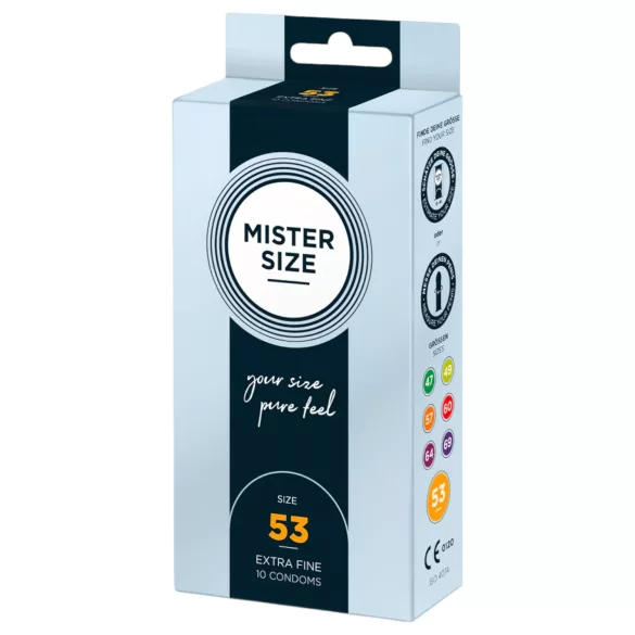 Mister Size - ohut kondomi - 53 mm - 10 kpl