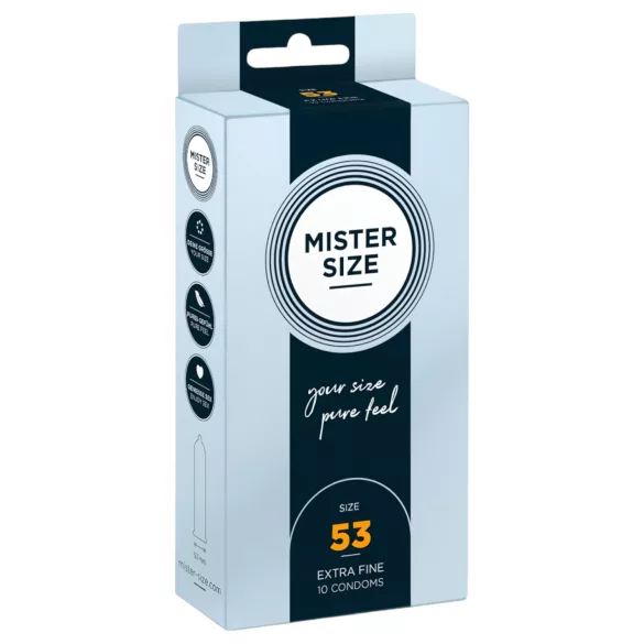Mister Size - ohut kondomi - 53 mm - 10 kpl