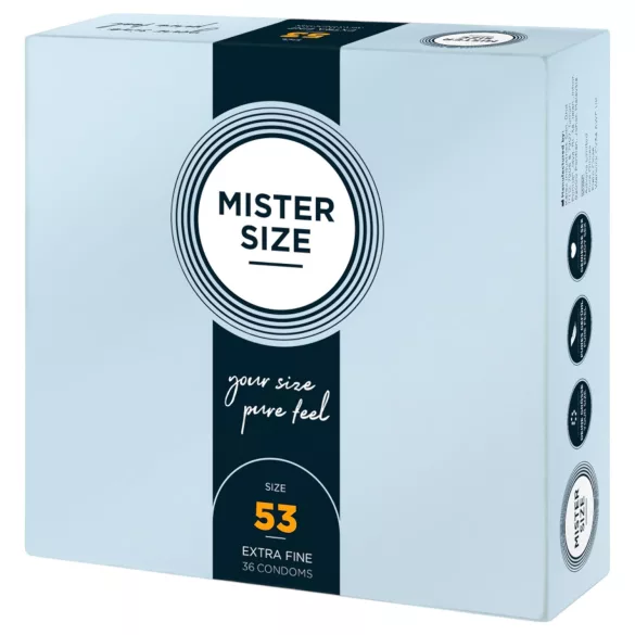 Mister Size - ohut kondomi - 53 mm - 36 kpl