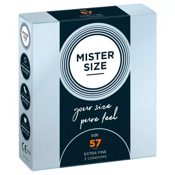 Mister Size - ohut kondomi - 57 mm - 3 kpl