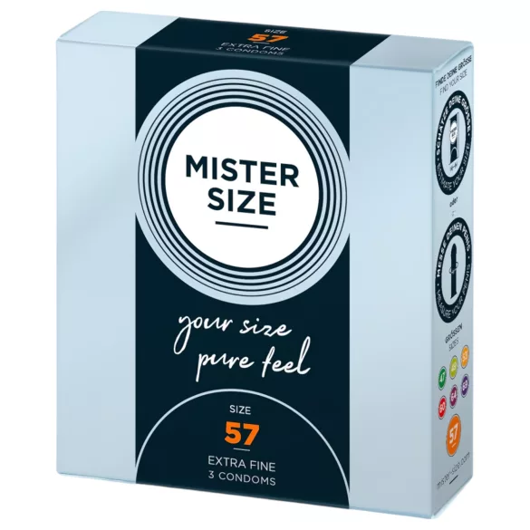 Mister Size - ohut kondomi - 57 mm - 3 kpl