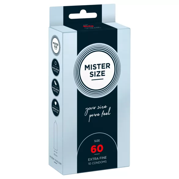 Mister Size - ohut kondomi - 60 mm - 10 kpl