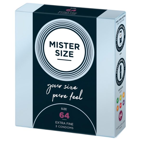Mister Size ohut kondomi - 64mm (3 kpl)