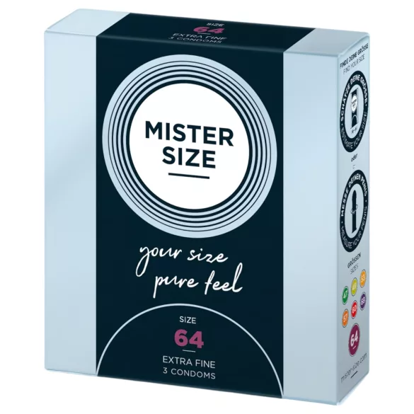 Mister Size - ohut kondomi - 64 mm - 3 kpl