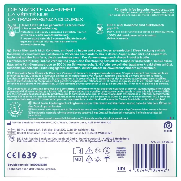 Durex Surprise Me - kondomipaketti - 30 kpl