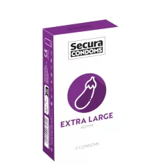 Secura Aubergiini - suuri kondomi - 60mm - 12 kpl