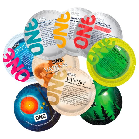 ONE - kondomi-pakkaus - sekavalikoima - 12 kpl