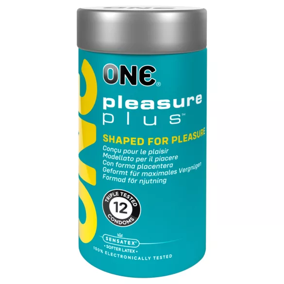 ONE Pleasure Plus - sisäuritettu kondomi - 12 kpl