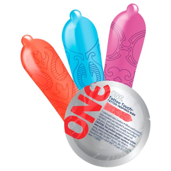 ONE Tattoo Touch - kondomit - tatuointikuvio - 12 kpl