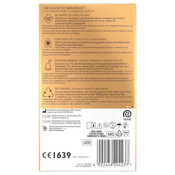 Durex Hautnah - lateksiton kondomi - 16 kpl