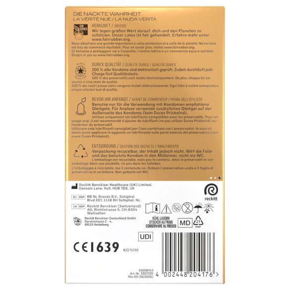 Durex Hautnah - kondomi - extra liukuvoide - 10 kpl