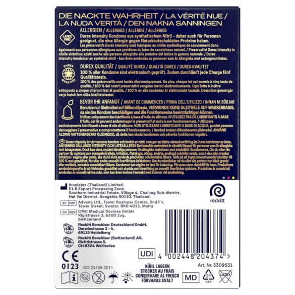 Durex Intensity - ohut, lateksiton kondomi (20 kpl)