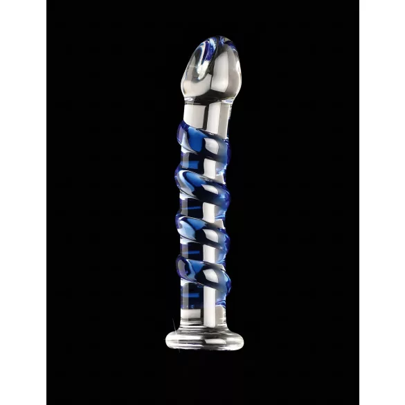 Icicles No. 5 - lasidildo - spiraalinen - kirkas/sininen