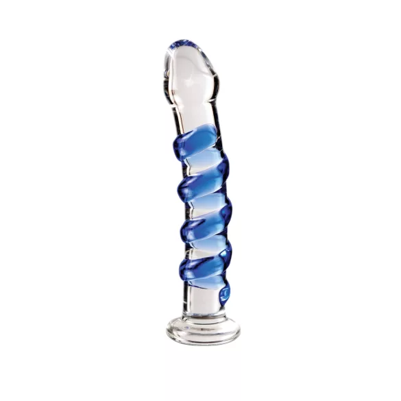 Icicles No. 5 - lasidildo - spiraalinen - kirkas/sininen