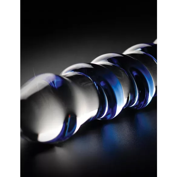 Icicles No. 5 - lasidildo - spiraalinen - kirkas/sininen