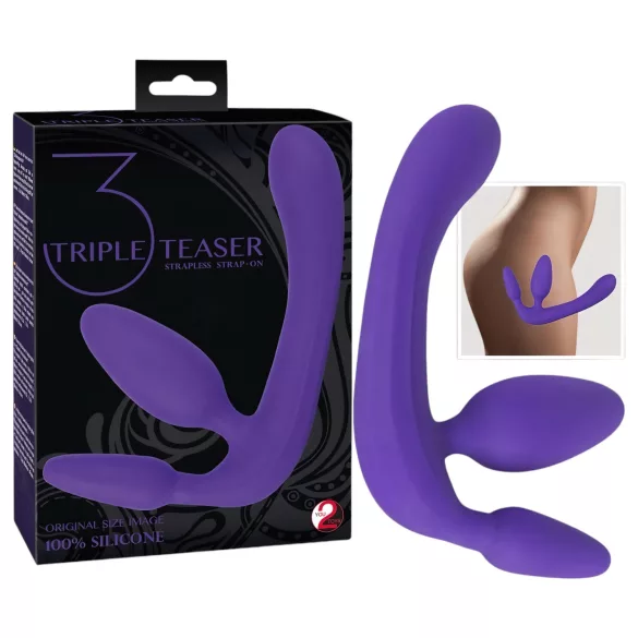 Tripla - Strap-on dildo ilman valjaita - lila