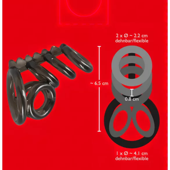 Bad Kitty - penis- ja kivestenrengas - piikikäs
