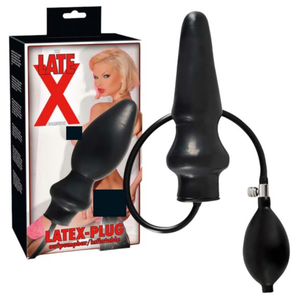 LATEX - iso pumpattava anustappi - musta