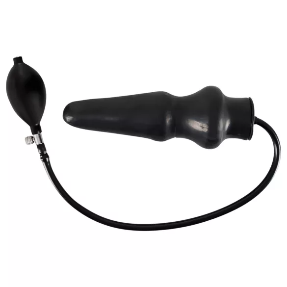 Latex pumpattava suuri anustappi (musta)