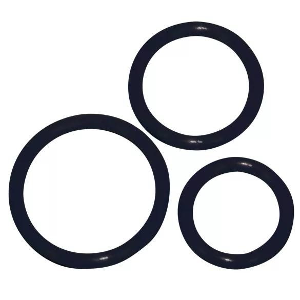 You2Toys - silikoninen penisrengas setti - musta
