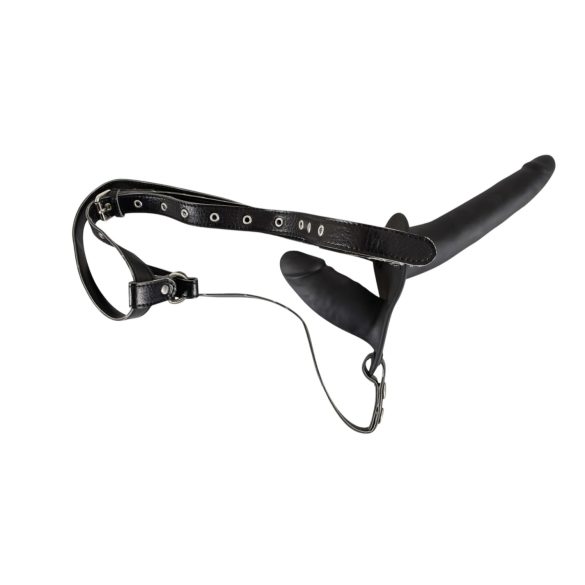 You2Toys - Strap-on dildo duo - silikoninen - musta