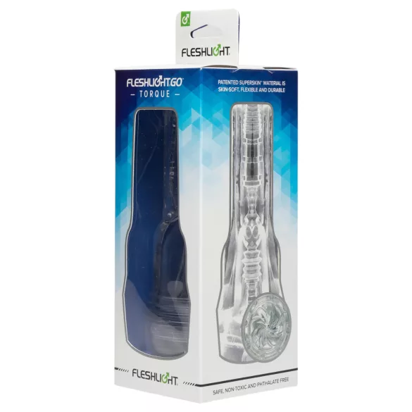 Fleshlight GO Torque - pieni vagina-masturbaattori - läpinäkyvä