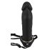 You2Toys täytettävä strap-on silikonidildo (musta)