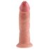 King Cock 9 - aidontuntuinen imukuppidildo (23 cm) - luonnollinen