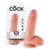 King Cock 7" Kiveksillä Varustettu Dildo (18 cm) - Luonnollinen
