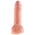 King Cock 7" Kiveksillä Varustettu Dildo (18 cm) - Luonnollinen