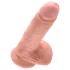 King Cock - realistinen dildo kiveksillä - 18 cm - iho