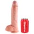 King Cock 10 suuri testikivekäs dildo (25 cm) - luonnollinen