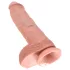 King Cock - realistinen dildo kiveksillä - 25 cm - beige