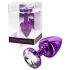 DIOGOL Anni - valkoinen kivinen anaalitappi - violetti (2,5 cm)
