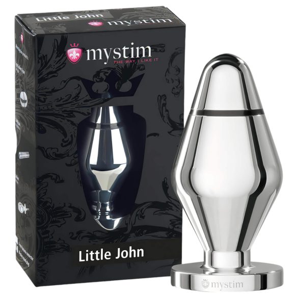 mystim Little John - pieni sähköinen anaalitappi (hopea)