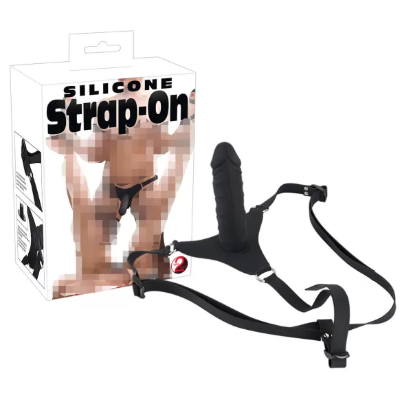 You2Toys - Strap-on dildo - silikoni - musta