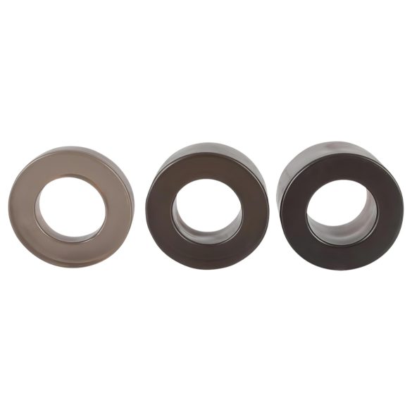 You2Toys - penis- ja kivestenrengas setti - venyttäjä - harmaa