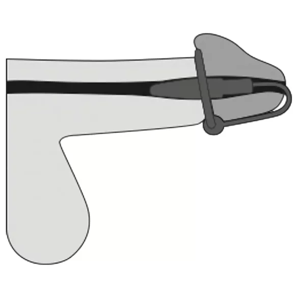 Penistulppa - silikoninen terskarenkaalla varustettu kartiomainen dilataattori (liila-hopea)