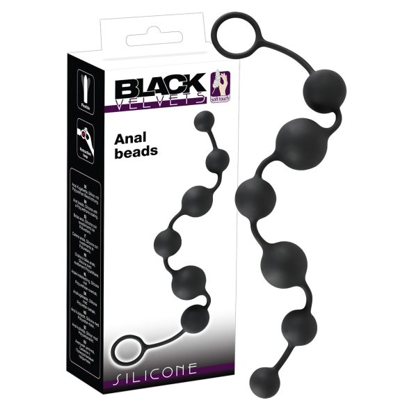 Black Velvet - 6 helmen anustappi (musta)