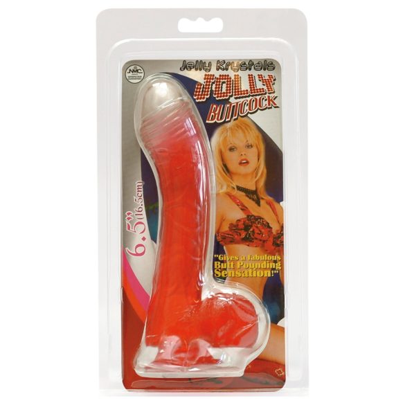 Jolly - dildo - realistinen - 17 cm - punainen
