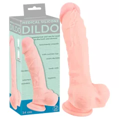 Medical - silikonidildo 24cm - luonnollinen