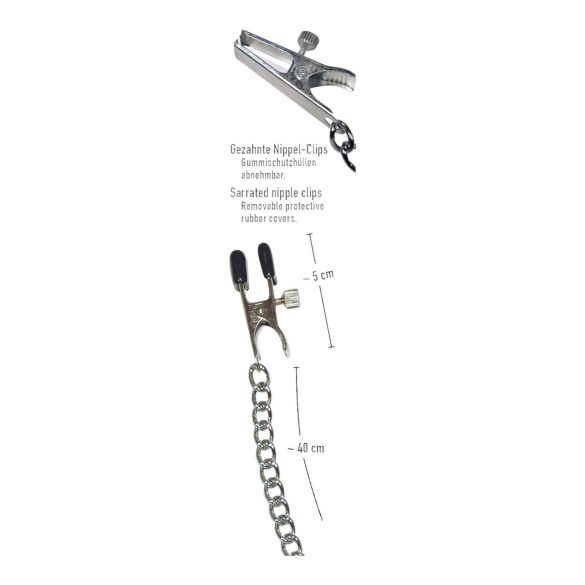 Ketju - nänni- tai klitorispihti - säädettävä ketjulla